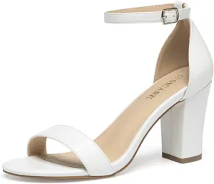 Women's Heeled Sandals Open Toe High Block Chunky Heels Ankle Strap Pump High Heel Sandals for Women Dressy Wedding Party