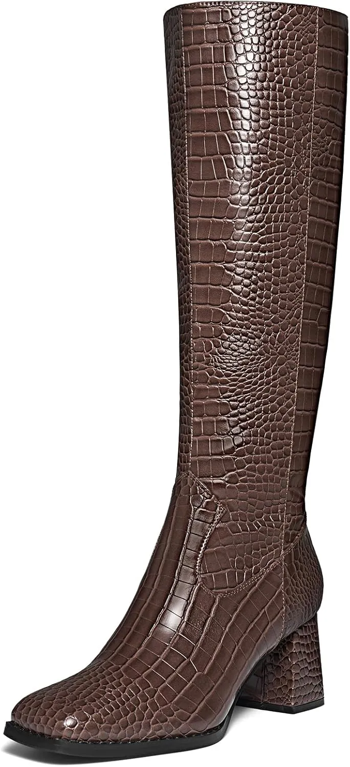 Women's Knee High Wide Calf Tall Fashion Long Boots - Stiletto Pointed Toe for Women