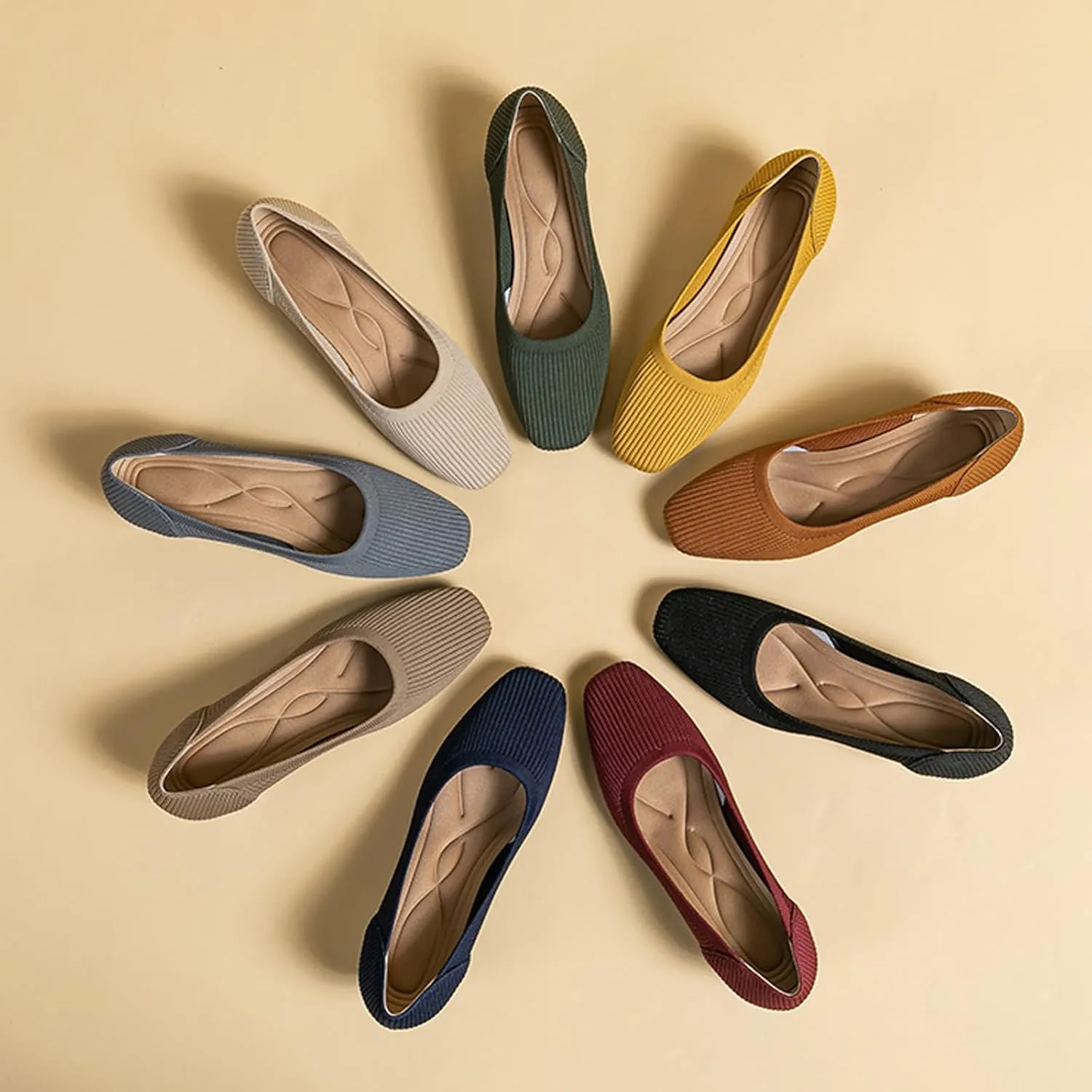 Women's Knitted Square Toe Chunky Heel Pumps,Classic Woven Low Heel Closed Toe Anti-Slip Comfortable Slip On Wedding Party Office Casual Dress Shoes