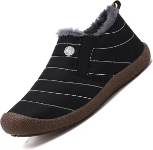 Womens Mens Fuzzy Slippers Lightweight Closed Back House Shoes Slip on for Indoor Outdoor Slip on Fashion Boat Shoes Casual Flat Lightweight Sneakers with Rubber Soles