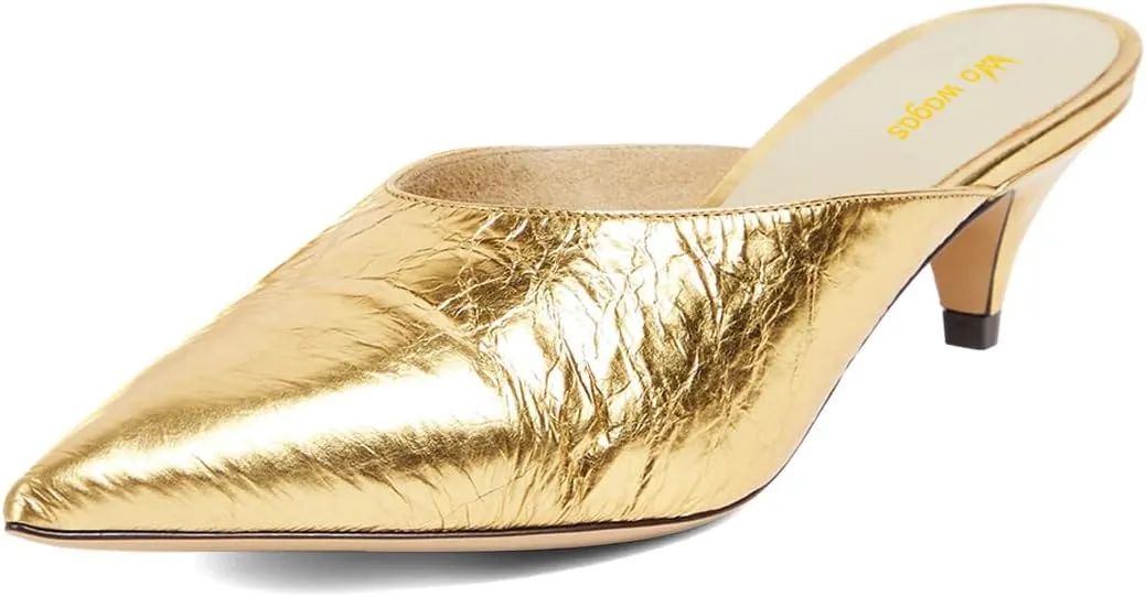 Women’s Mesh Mule Sexy Slippers Slip On Sandals Kitten Low Heels Pointed Toe Shoes Party Dating Indoor Size 4-16 US