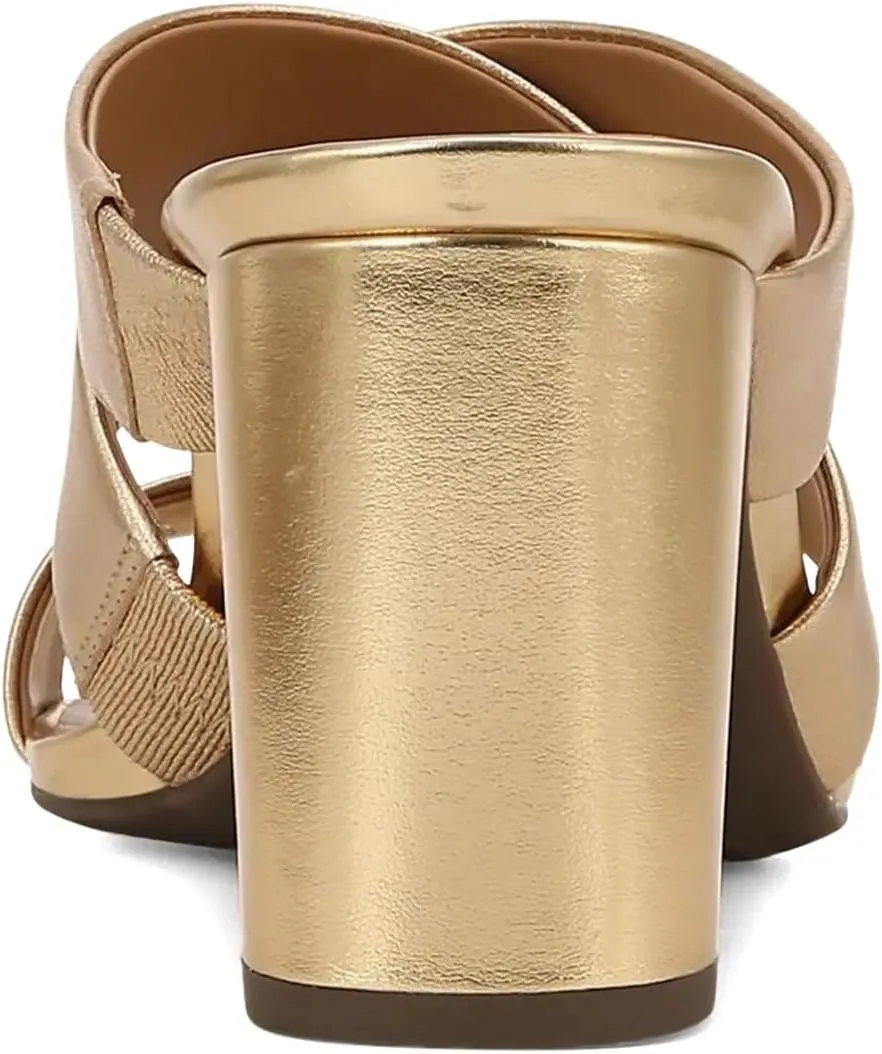 Women’s Mules Cross Strap Slippers Slip On Sandals Chunky Mid Heels Open Square Toe Shoes Indoor Party Shopping Size 4-16 US