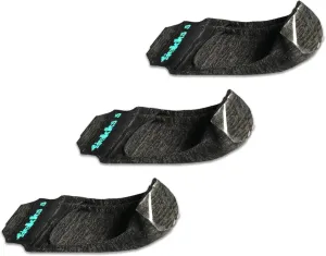 Women's No Show Non Slip Sock Liner Inserts for Loafers and Slip-Ons, Shoe Socks with Odor-Relief Silver Technology, Black, Large (US: 9-11.5), Pack of 3