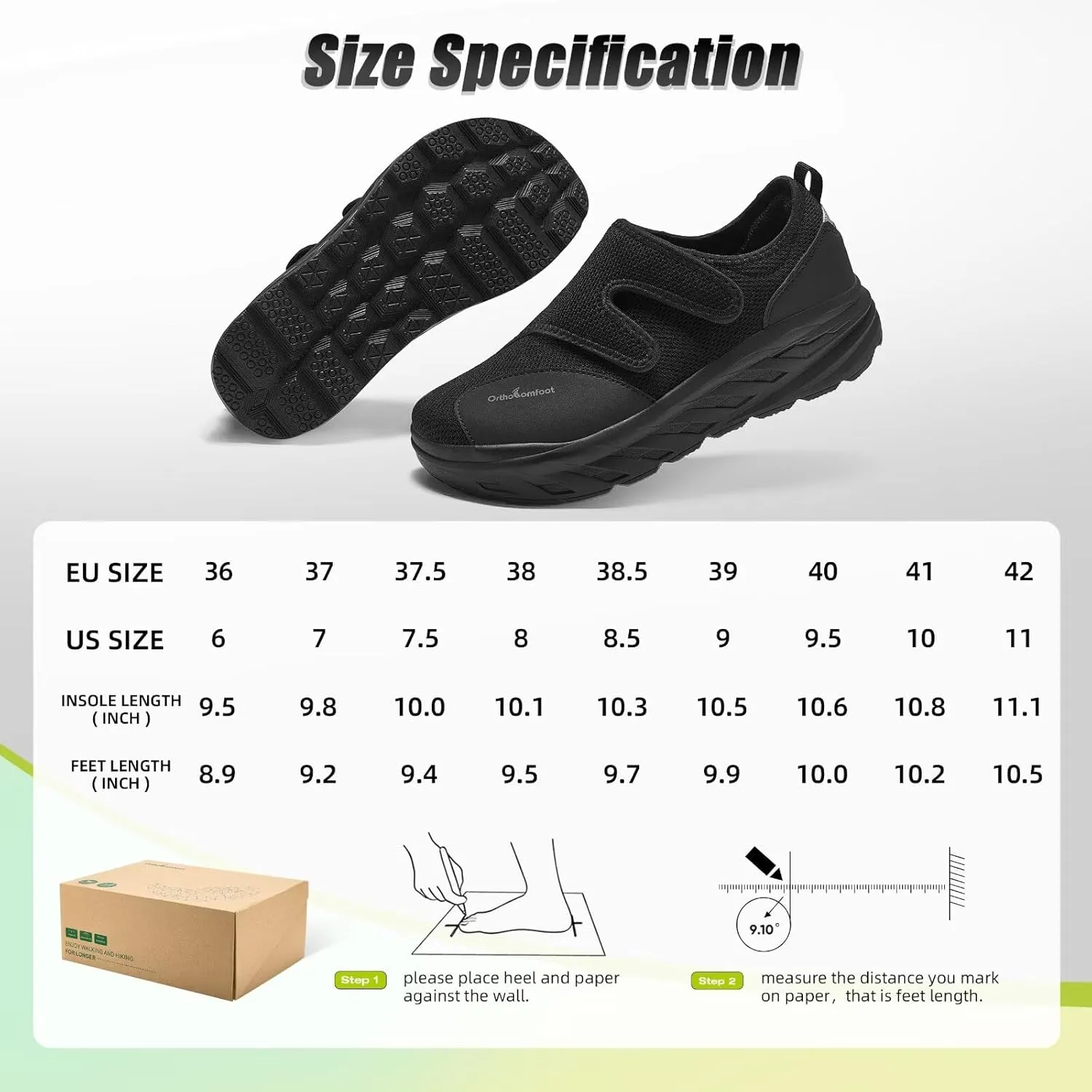Women's Orthopedic Diabetic Wide Walking Shoes: Comfortable Arch Support Plantar Fasciitis Casual Slip On Loafers, Orthotic Adjustable Easy Top House Shoes for Swollen Feet and Heel Pain Relief