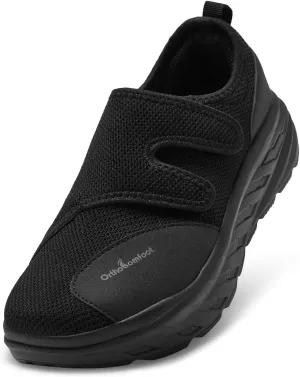 Women's Orthopedic Diabetic Wide Walking Shoes: Comfortable Arch Support Plantar Fasciitis Casual Slip On Loafers, Orthotic Adjustable Easy Top House Shoes for Swollen Feet and Heel Pain Relief
