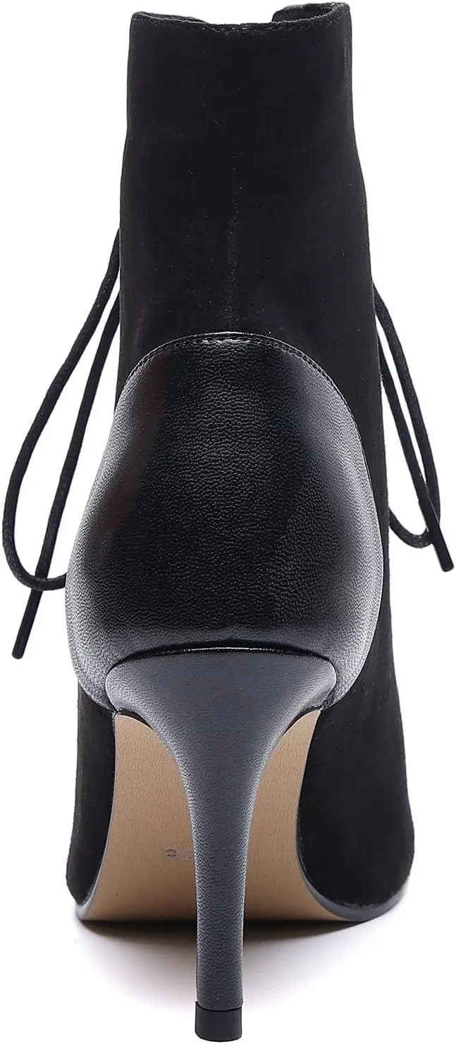Women's Peep Toe Dance Stilettos High Heels-Mother's Day Gift,Sandals Fashion Sexy Lace Up Ladies Dress Pumps Ankle Booties