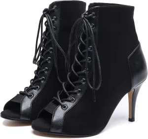 Women's Peep Toe Dance Stilettos High Heels-Mother's Day Gift,Sandals Fashion Sexy Lace Up Ladies Dress Pumps Ankle Booties