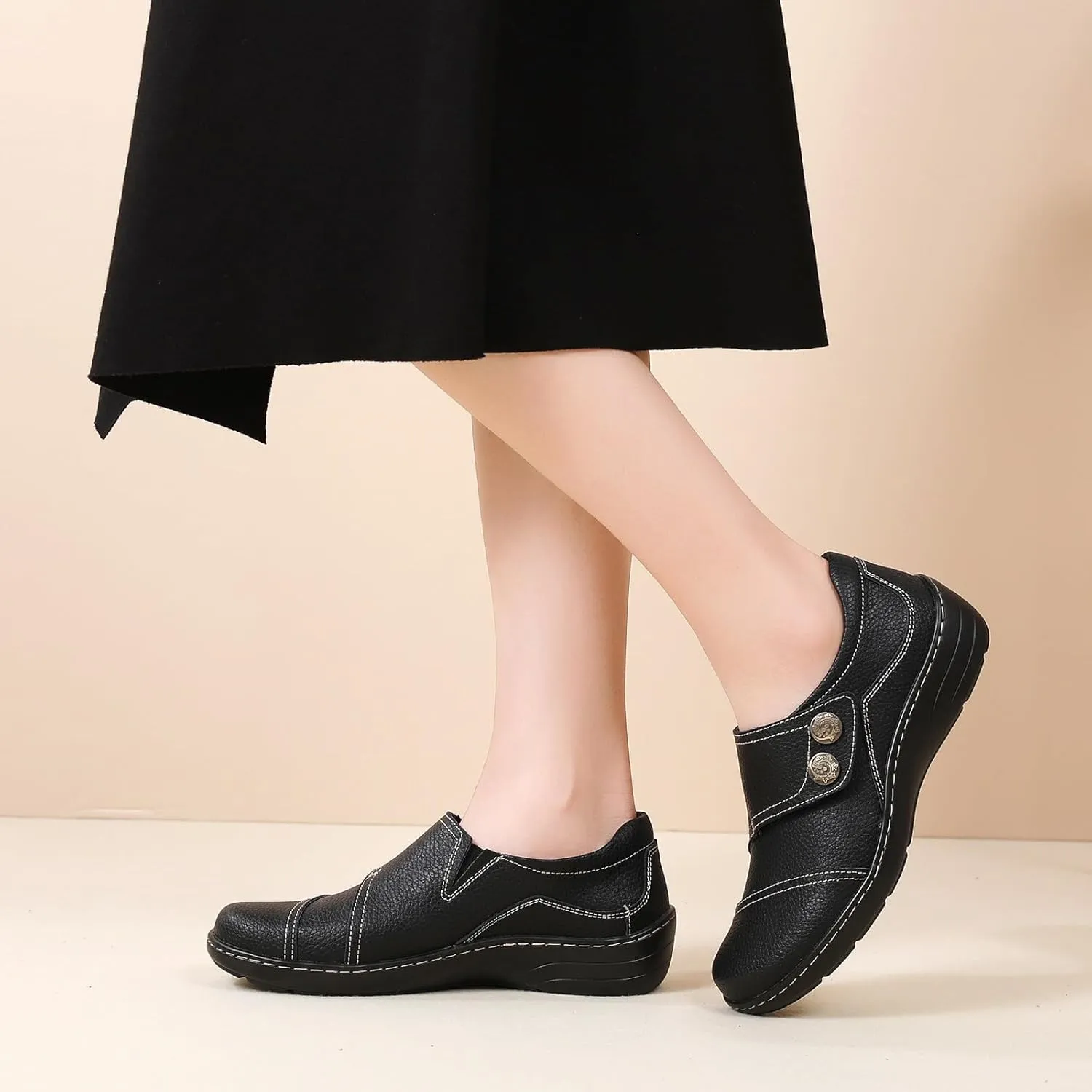 Women's Penny Loafers & Slip-ons Shoes Ladies Business Dressy Casual Flats Leather Driving Moccasins Comfortable Work Walking Shoes