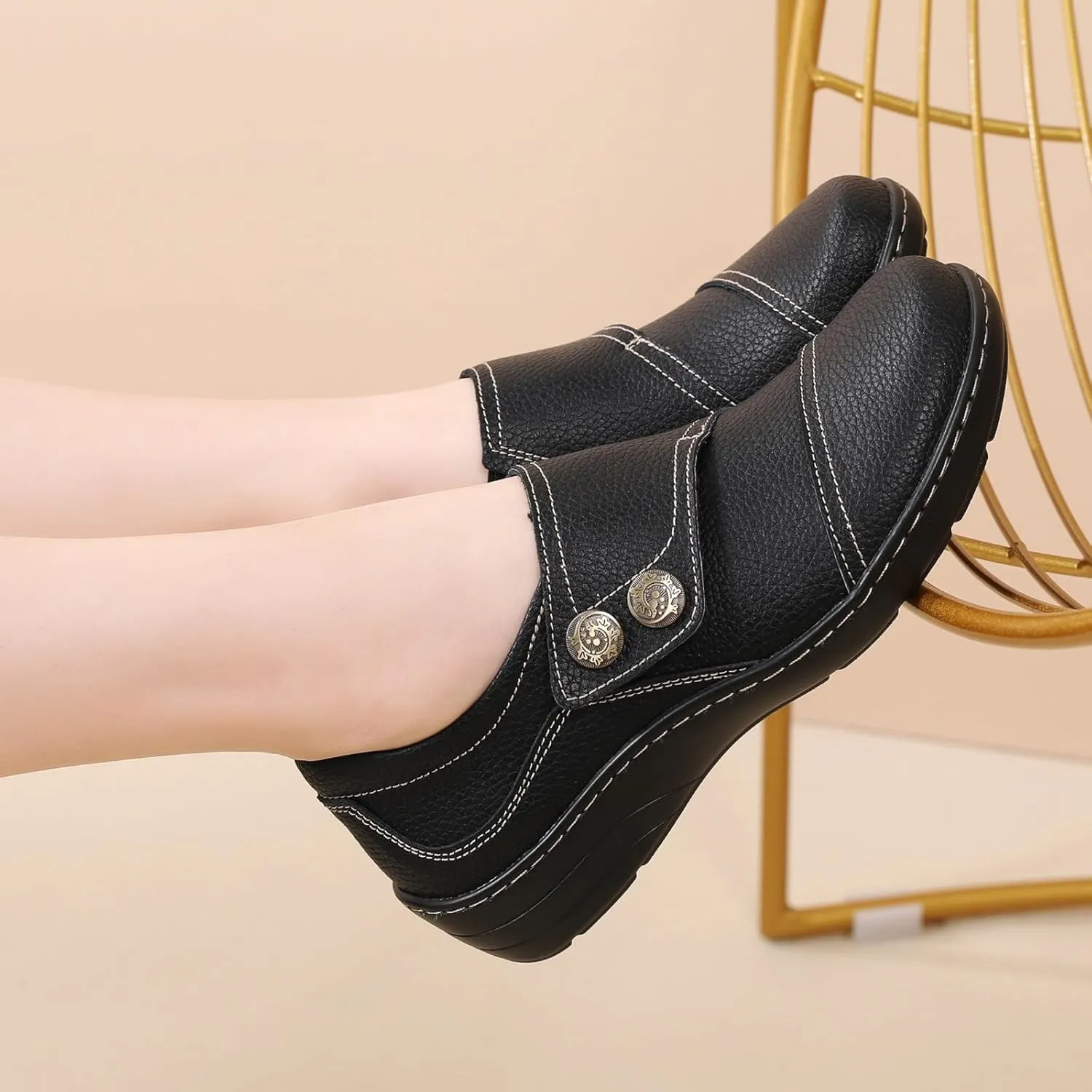 Women's Penny Loafers & Slip-ons Shoes Ladies Business Dressy Casual Flats Leather Driving Moccasins Comfortable Work Walking Shoes