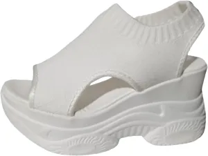 Womens Platform Sandals Peep Toe Breathable Wedge Heel Sports Inspired Casual Shoes Womens Shoes