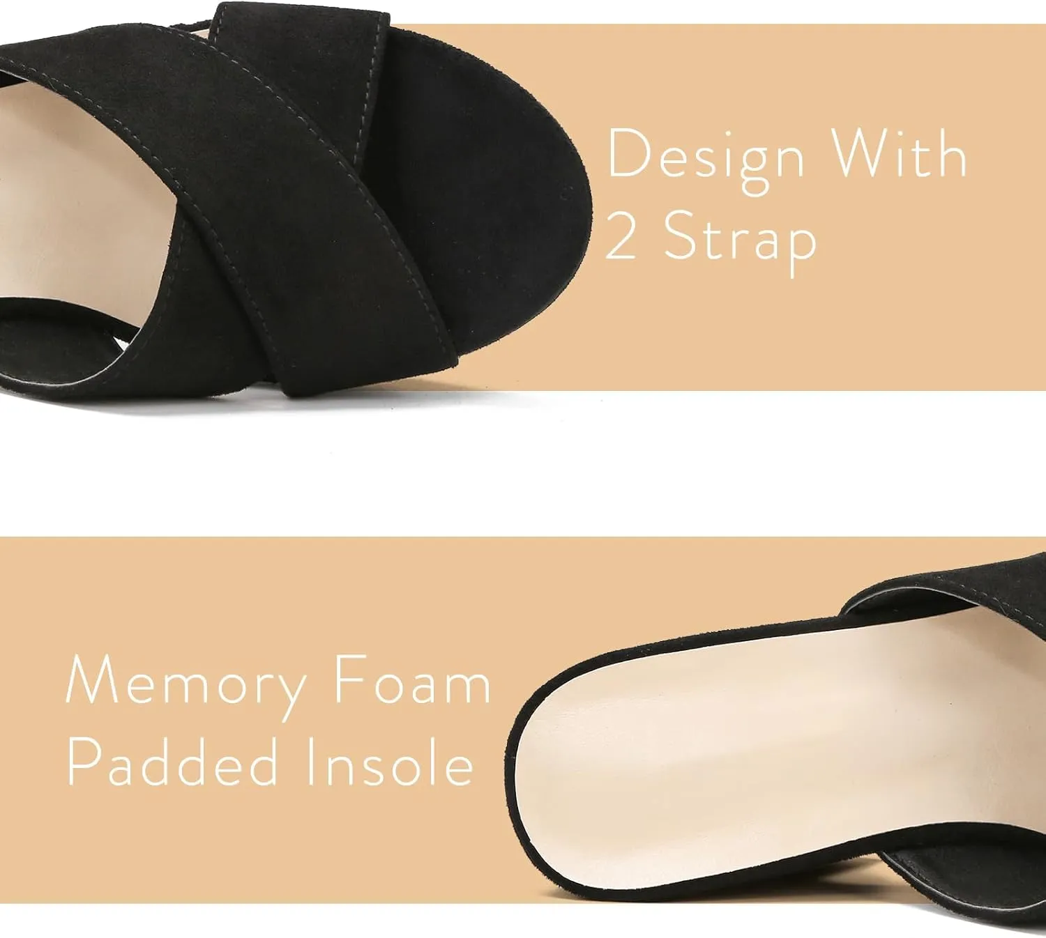 Women's Platform Sandals Wedges Heels Sandals Open Toe Slip On Platform Heels Mules Dressy Pumps