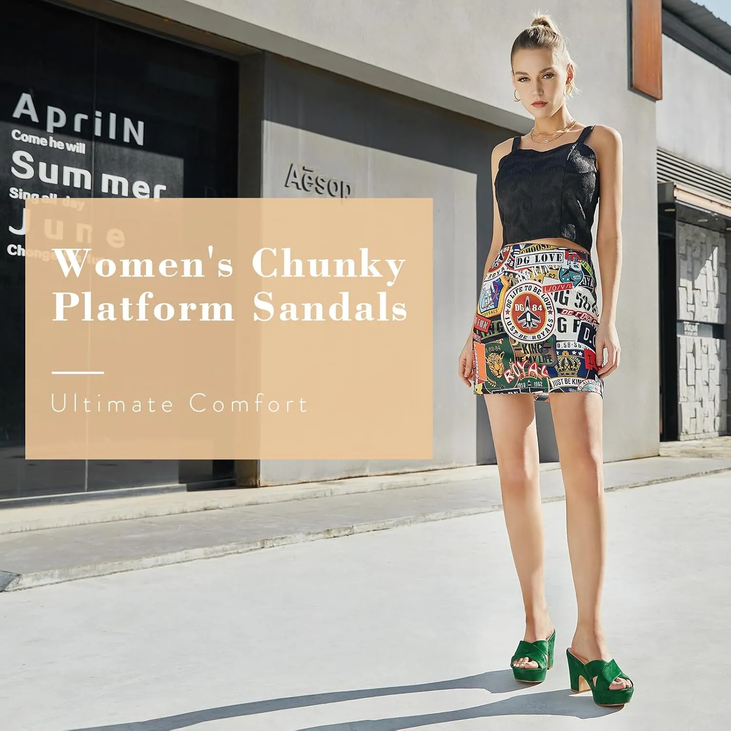 Women's Platform Sandals Wedges Heels Sandals Open Toe Slip On Platform Heels Mules Dressy Pumps