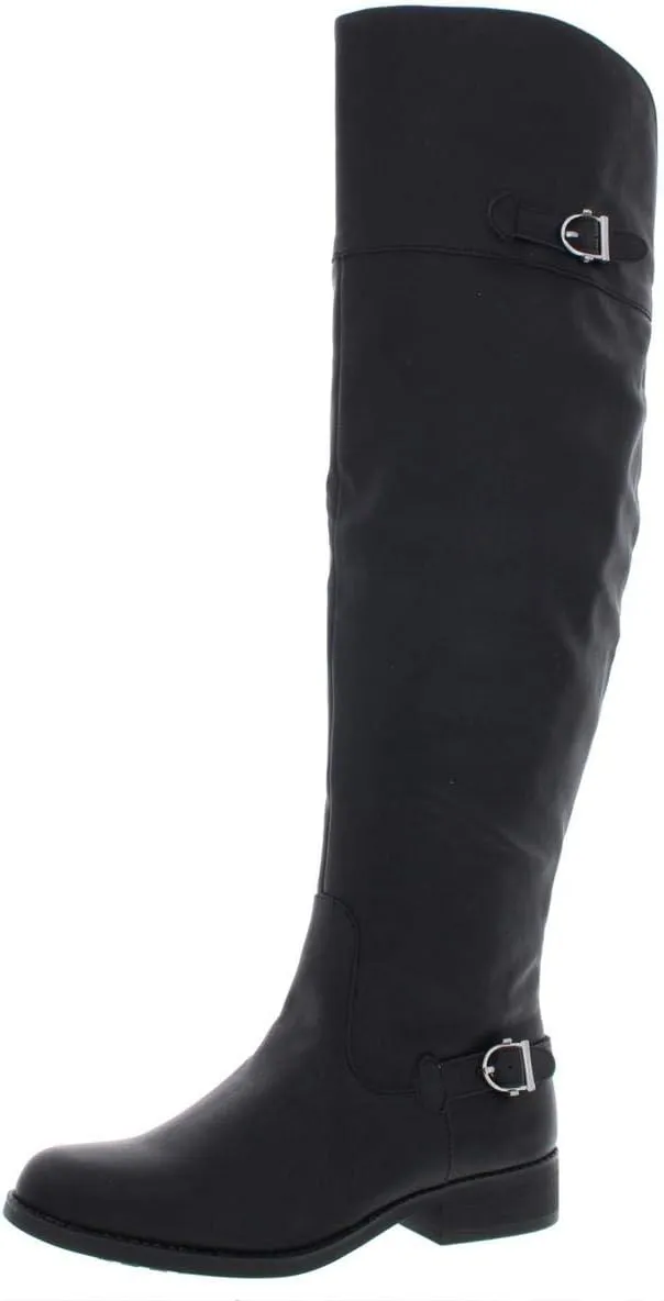 Women's Shoes adarra Closed Toe Knee High Fashion, Black, Size 6.5