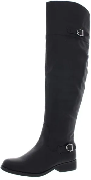 Women's Shoes adarra Closed Toe Knee High Fashion, Black, Size 6.5