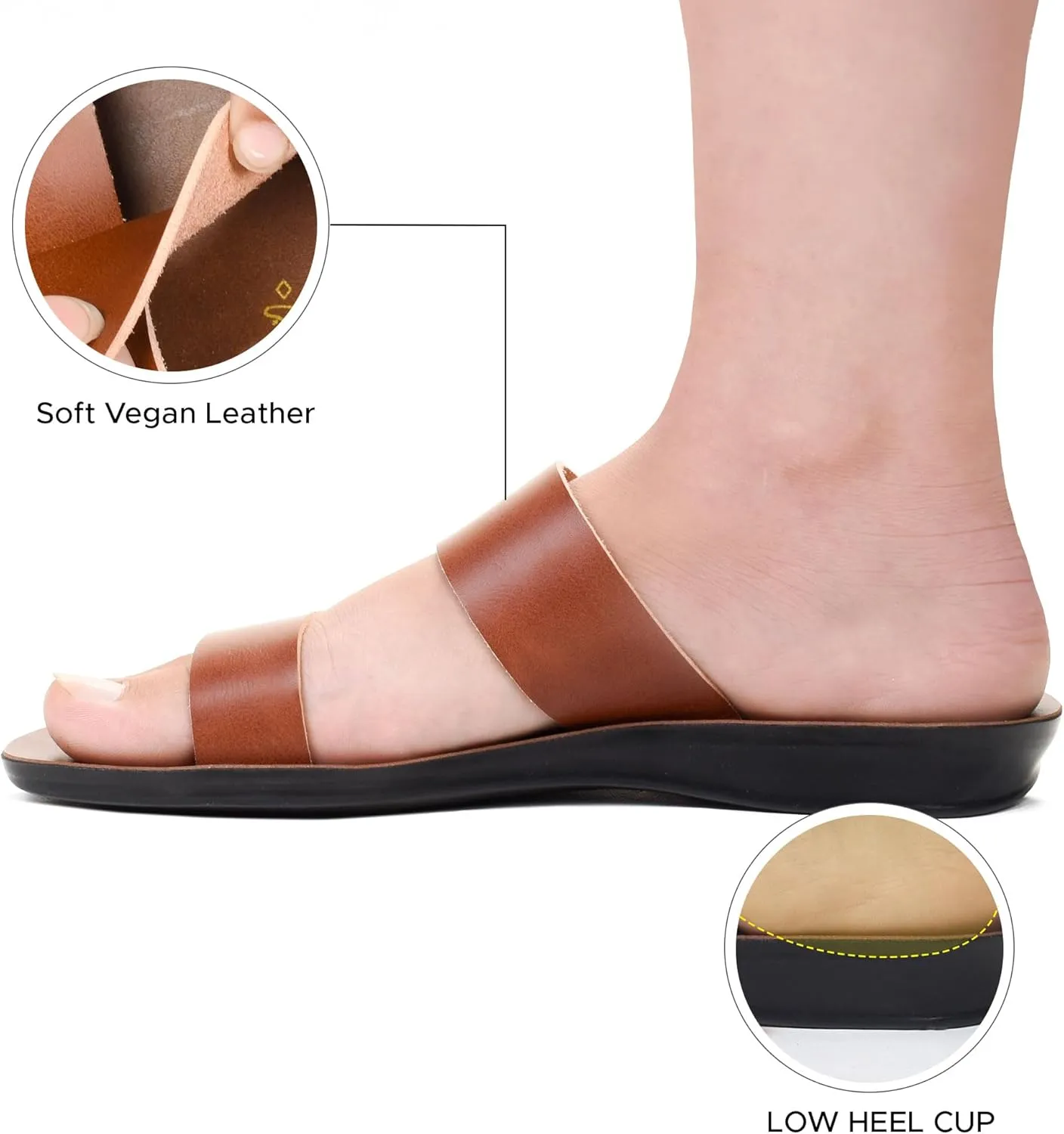 Womens Slides Slip On Comfort with Arch Support Slides for Women Summer Yoga Mat Indoor Outdoor Walking Ladies Flat Sandals Dressy Non Slip Footbed Cute Beach Sandalias De Mujer