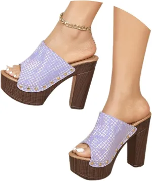 Women's Slippers Open Toe Sandals High Heel Casual Wear Summer Trendy Comfortable Vacation Beach Slippers Sandal