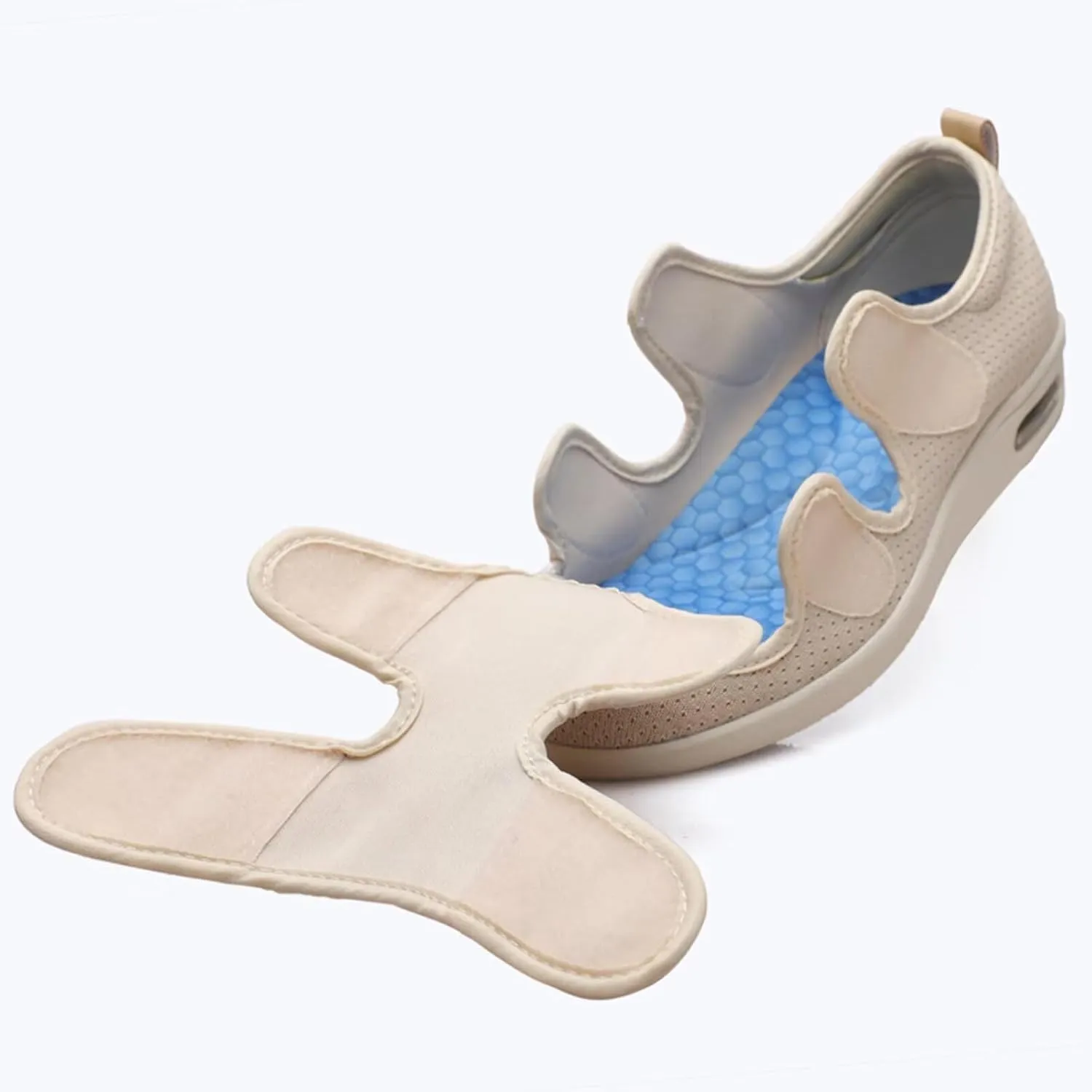 Womens Slippers Wide Diabetic Shoes Men's Slip-On Walking Shoes Height-Boosting Fashion Sneakers Orthotic Loafers for Plantar Fasciitis