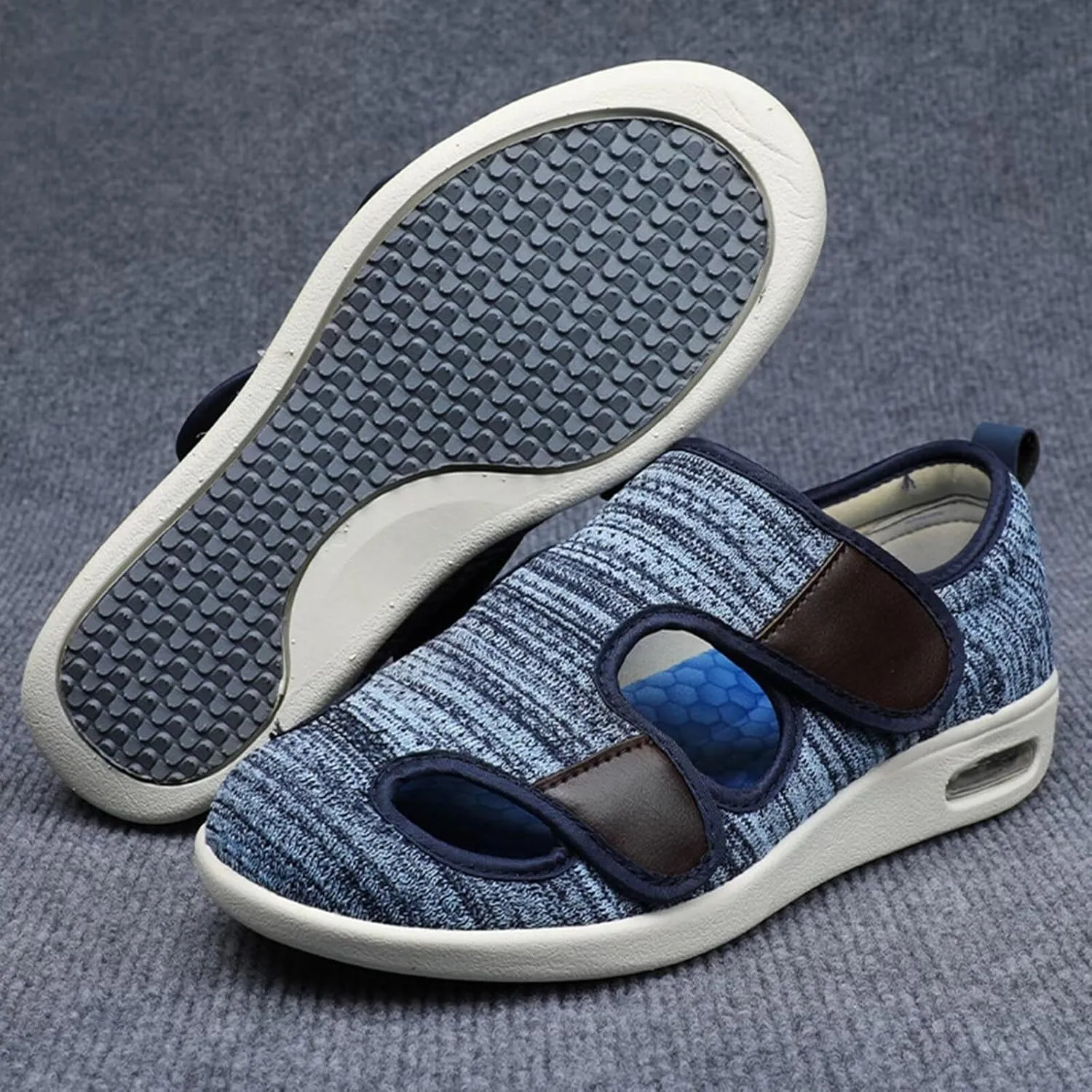 Womens Slippers Wide Diabetic Shoes Men's Slip-On Walking Shoes Height-Boosting Fashion Sneakers Orthotic Loafers for Plantar Fasciitis