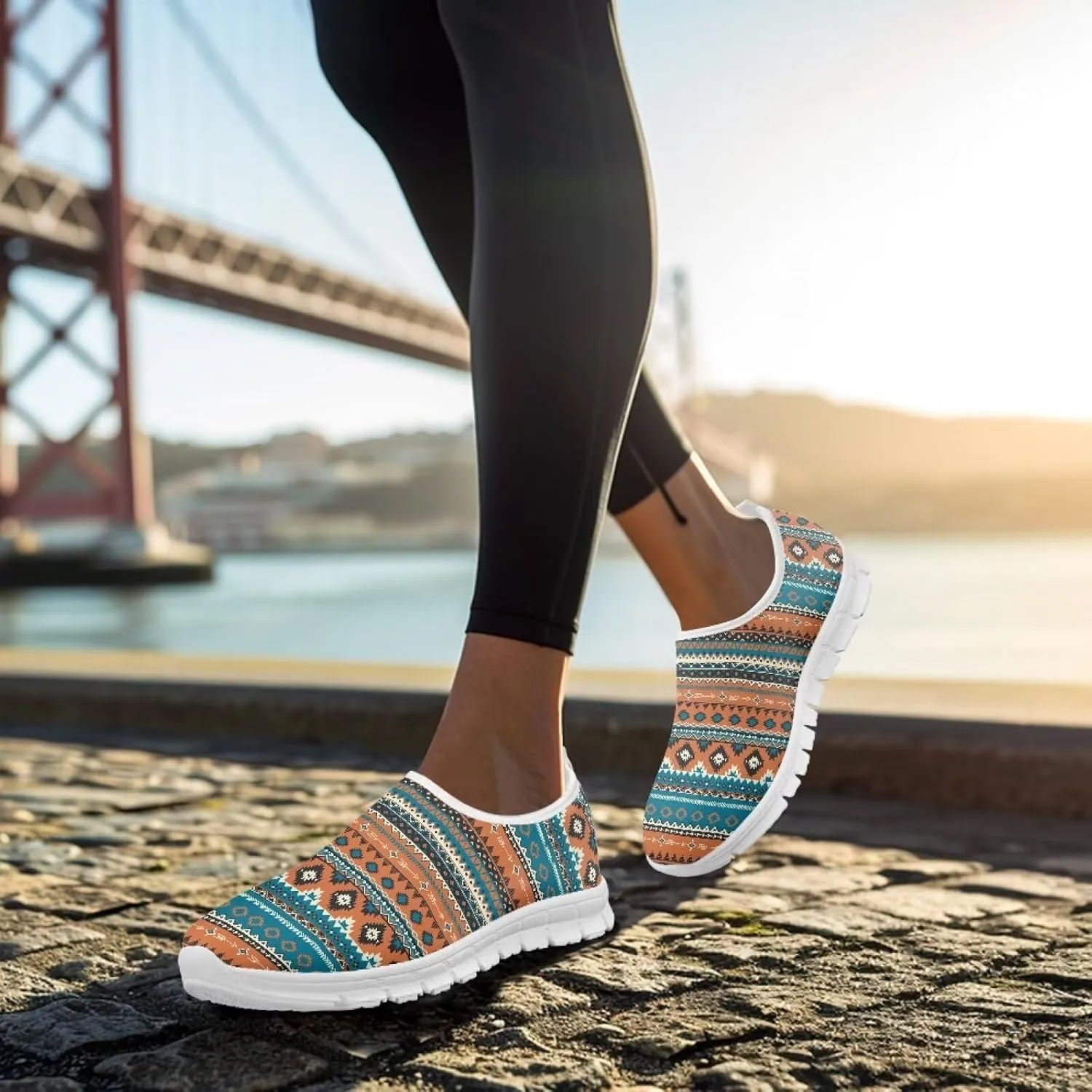 Women's Sneaker Slip On Lightweight Low Top Casual Loafers Breathable Mesh Flat Soft Running Sneaker for Women
