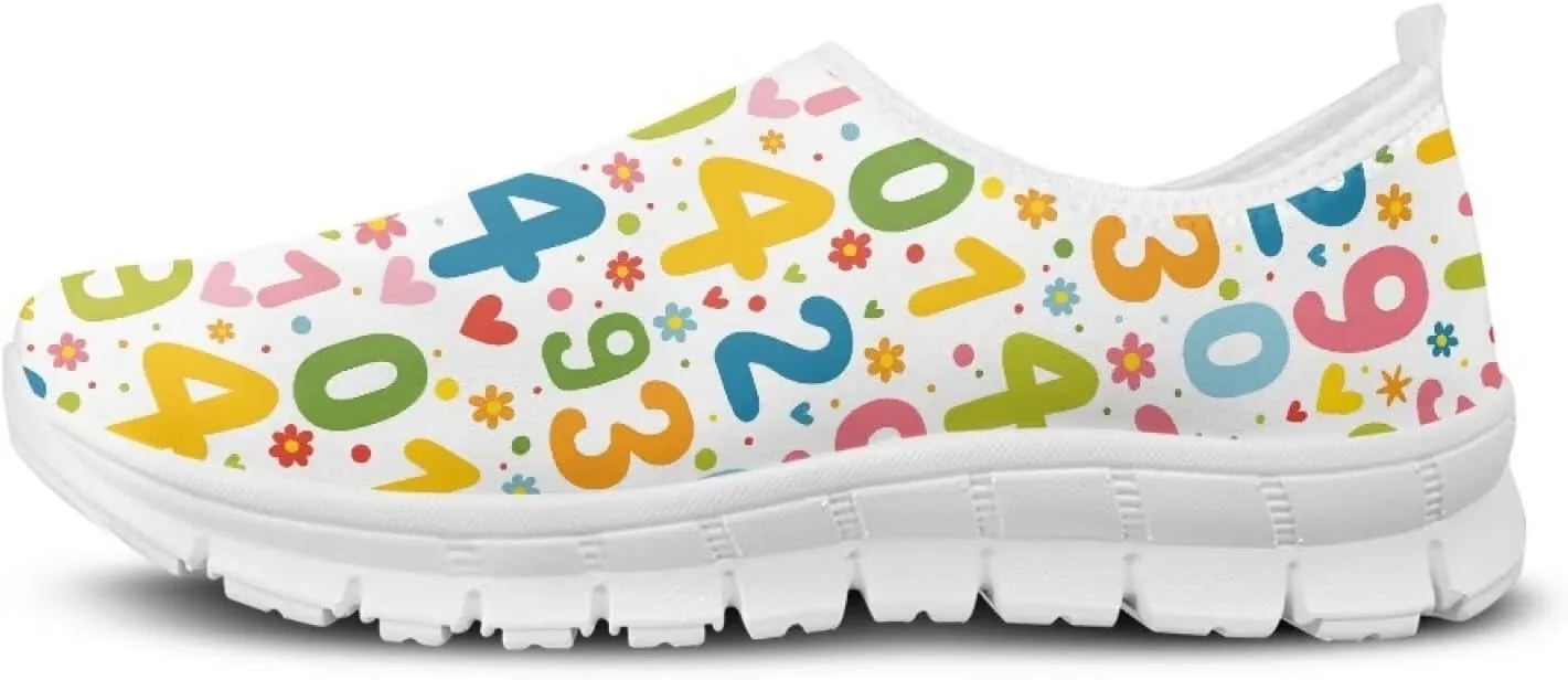 Women's Sneakers Casual Low Top Running Sneaker Flat Loafers Breathable Comfortable Slip On Holiday Shoes for Womens