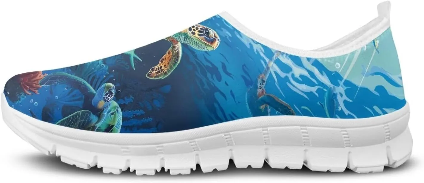 Women's Sneakers Casual Low Top Running Sneaker Flat Loafers Breathable Comfortable Slip On Holiday Shoes for Womens