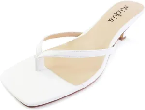 Women’s Square Open Toe Flip Flops Heels Sandals