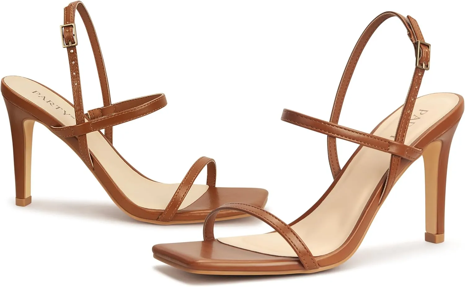 Women's Strappy High Heeled Sandals Open Toe Ankle Strap heels Comfy Weddings Shoes