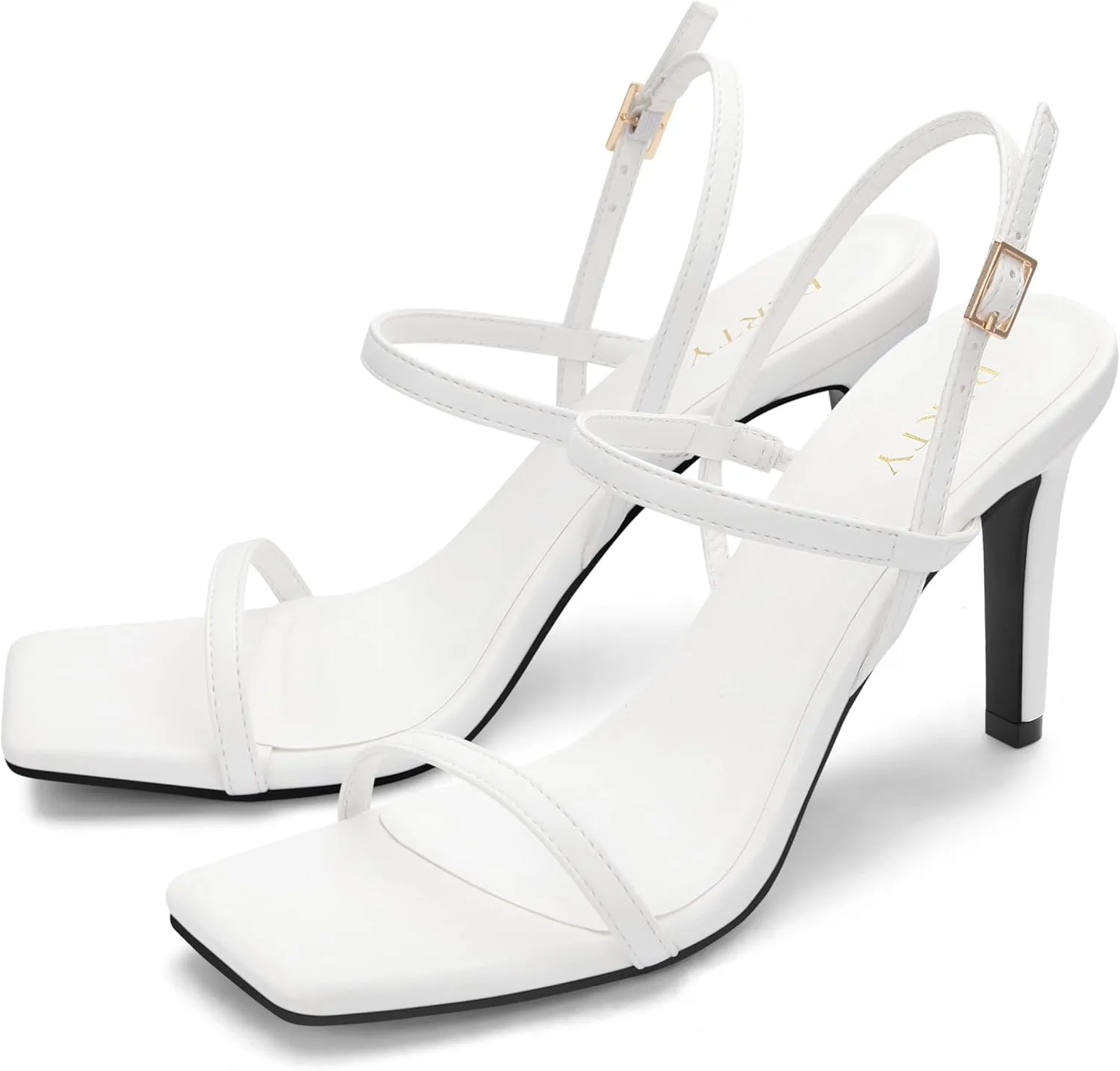 Women's Strappy High Heeled Sandals Open Toe Ankle Strap heels Comfy Weddings Shoes