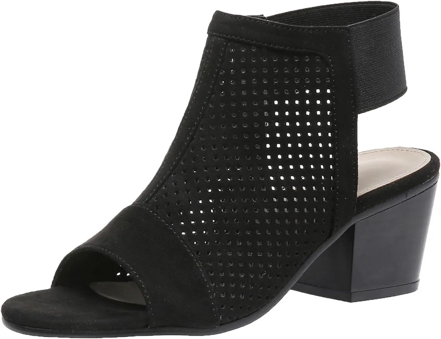 Womens Summer Peep Toe Booties Fashion Chunky Block Cutout Party Sandals Ankle Strap Elegant High Heel Dressy Sandals