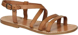 Women's tan Leather Sandals Hand Made in Italy
