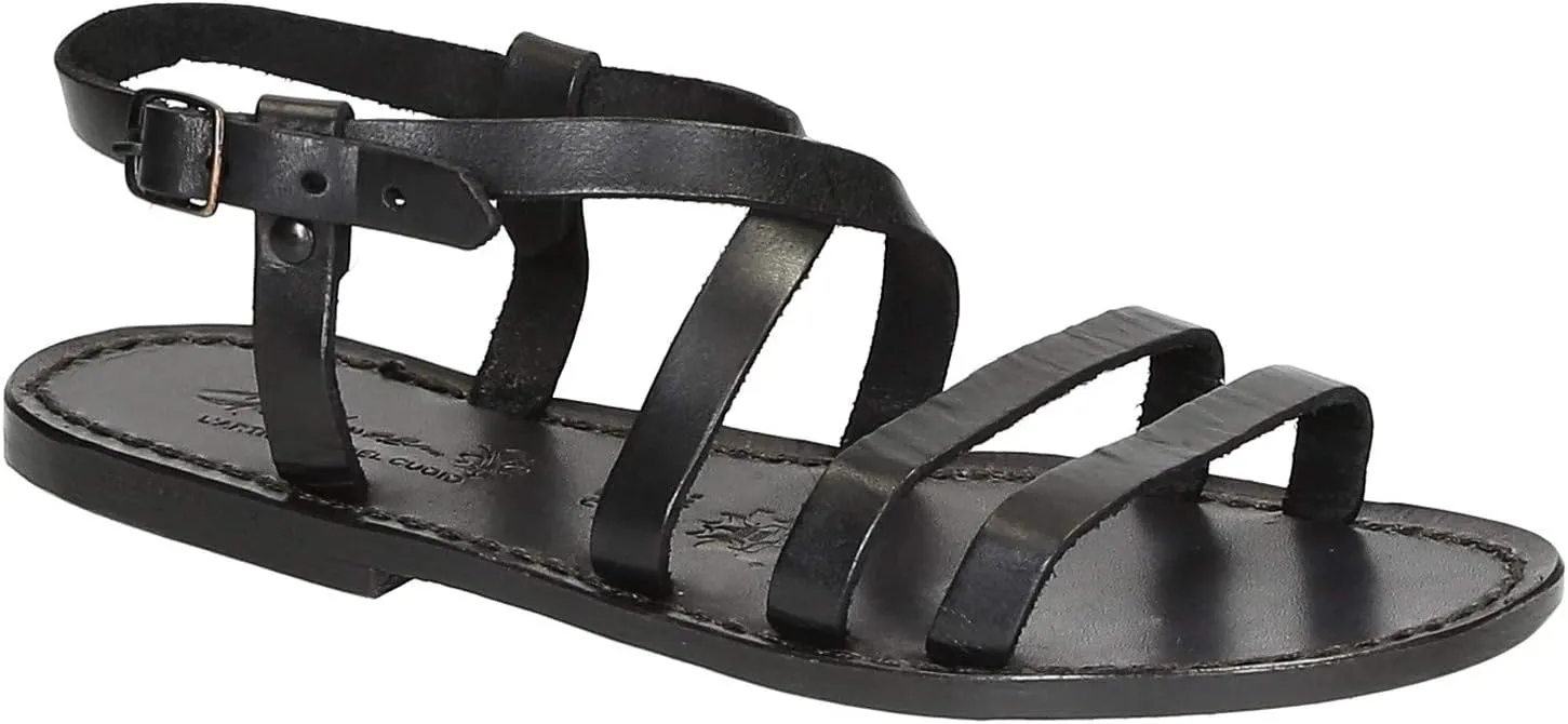 Women's tan Leather Sandals Hand Made in Italy