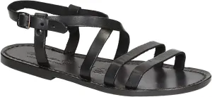 Women's tan Leather Sandals Hand Made in Italy