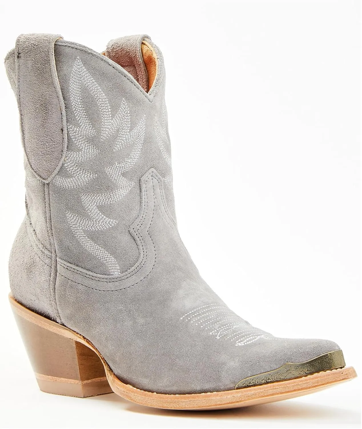 Women's Western Cowboy Ankle Boots Short Cowgirl Boots with Classic Embroidered Slip On Pointed Toe Chunky Country Booties