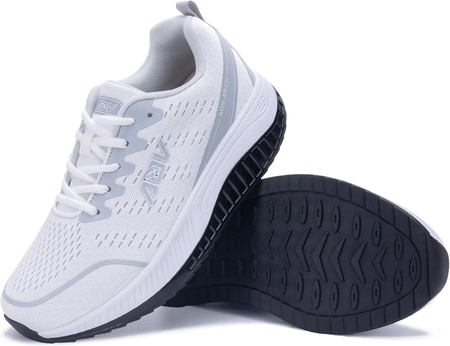 Womens Wide Walking Shoes with Arch Support Plantar Fasciitis Wide Width Sneakers Comfortable Tennis Orthotic Shoe for Foot Heel Pain Relief US 6.5-11