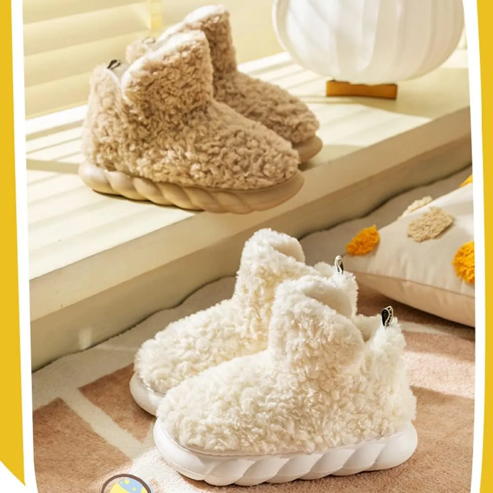Womens Winter Boots, Soft Memory Foam Fuzzy House Ankle Platform Women Boots