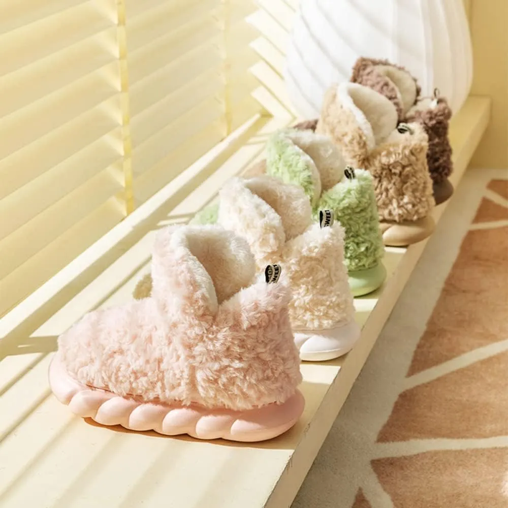 Womens Winter Boots, Soft Memory Foam Fuzzy House Ankle Platform Women Boots