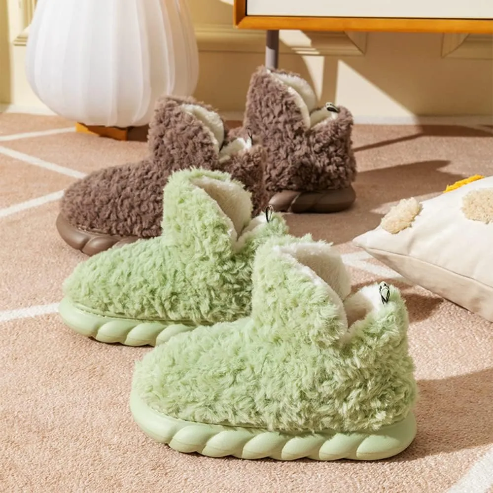 Womens Winter Boots, Soft Memory Foam Fuzzy House Ankle Platform Women Boots