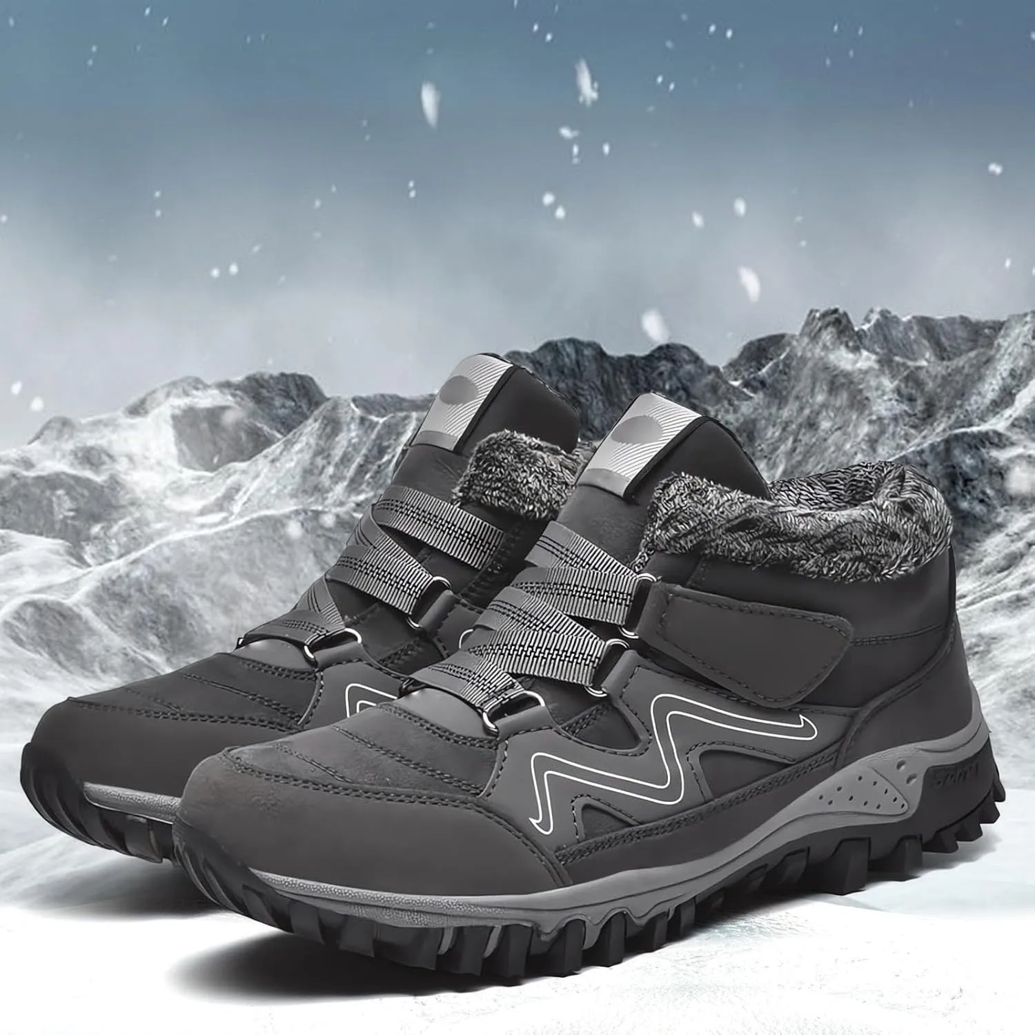Women's Winter Boots Thermal Work Boots for Women, Unisex Waterproof Snow Shoes Non-Slip, Warm Comfy Booties Fashion Sneakers Walking Shoe