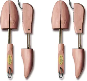 Woodlore Women’s Shoe Trees Adjustable 2-Pack (For 2 pair of Shoes), Aromatic Cedar Wood, USA Made
