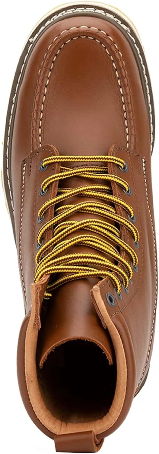 Work Boots for Men, 6" & 8" SureTrack Soft Toe Slip Resistant Moc Toe Mens Work Boots 84994/86994