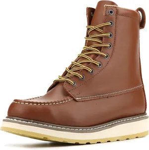 Work Boots for Men, 6" & 8" SureTrack Soft Toe Slip Resistant Moc Toe Mens Work Boots 84994/86994