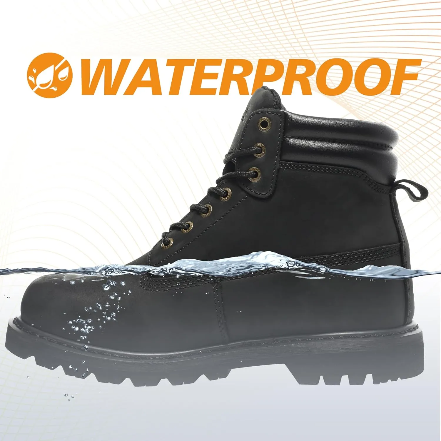 Work Boots for Men Waterproof Soft Toe Non Slip Comfortable Workboots