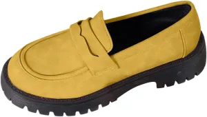 Work Shoes for Women Platform Oxford Shoes Chunky Loafers Comfortable Penny Loafers Dressy Casual Shoes Office Shoes