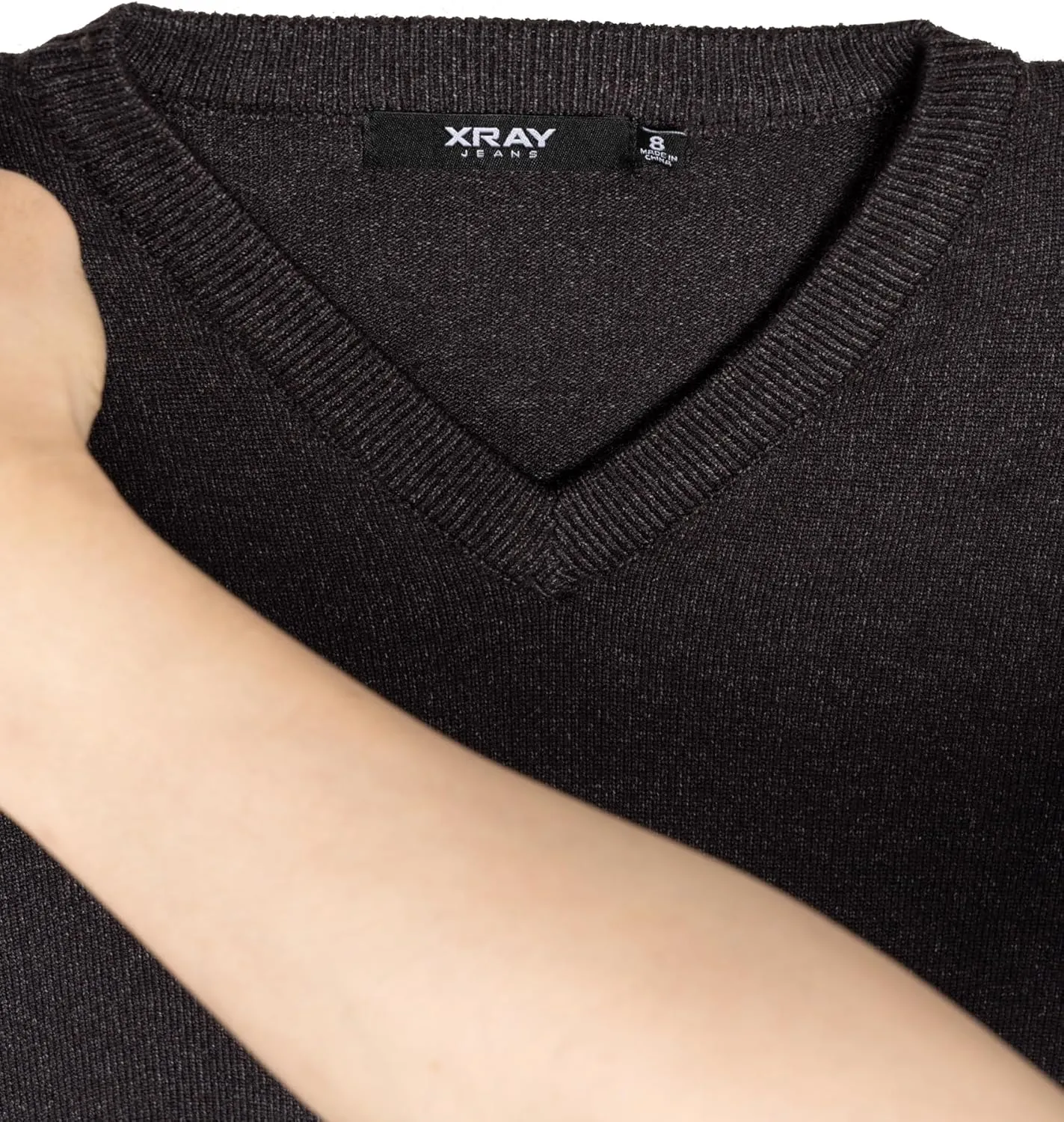 X RAY Boys School Uniform Sweater V-Neck (XS - XXL), Big Boys' & Little Kids Youth Long Sleeve V Neck Pullover Sweater