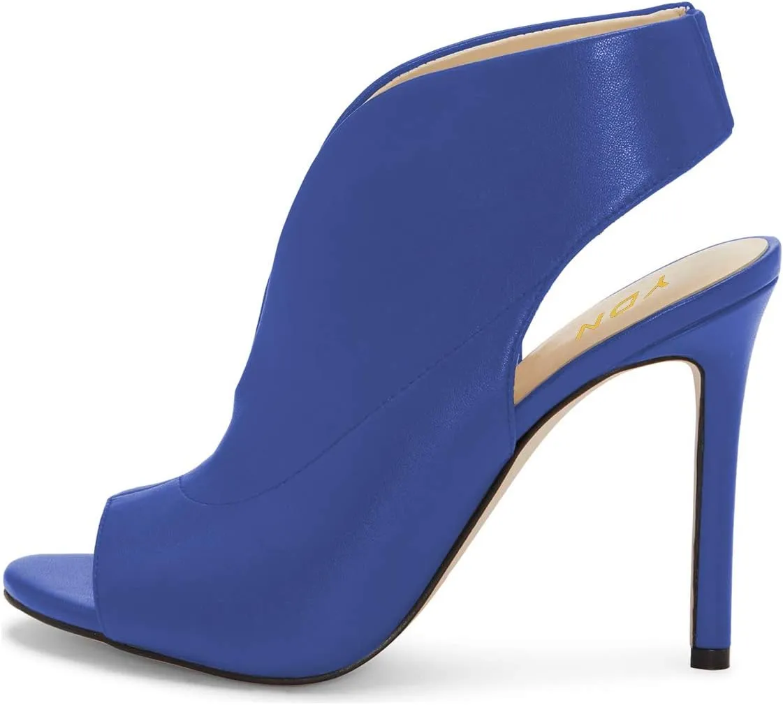 YDN Women's Chic Slingback Peep Toe Stiletto High Heel Sandals Ankle Boots Cutout Party Office Shoe Size 4-15 US