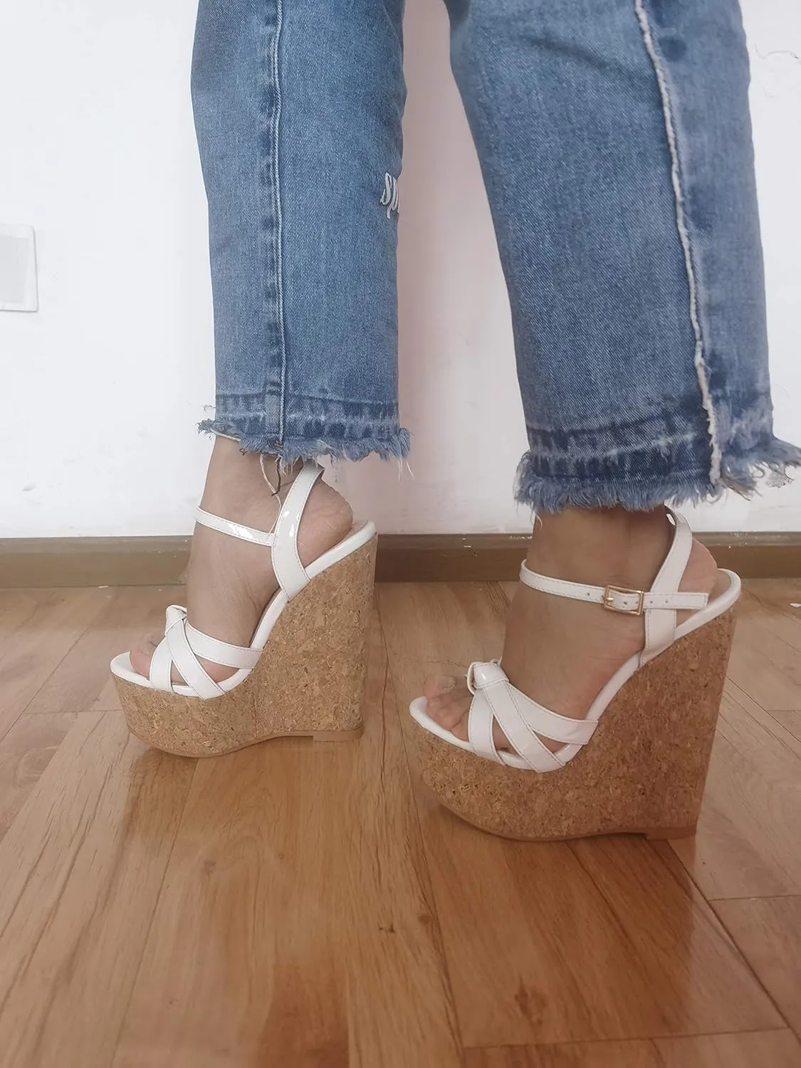 YODEKS Women's Platform Wedges|High Heel Wedge Sandals|Ankle Strap Open Toe Platform Heels
