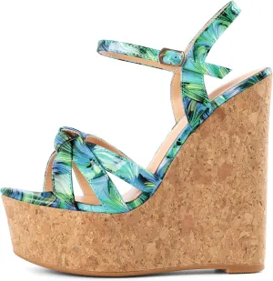 YODEKS Women's Platform Wedges|High Heel Wedge Sandals|Ankle Strap Open Toe Platform Heels
