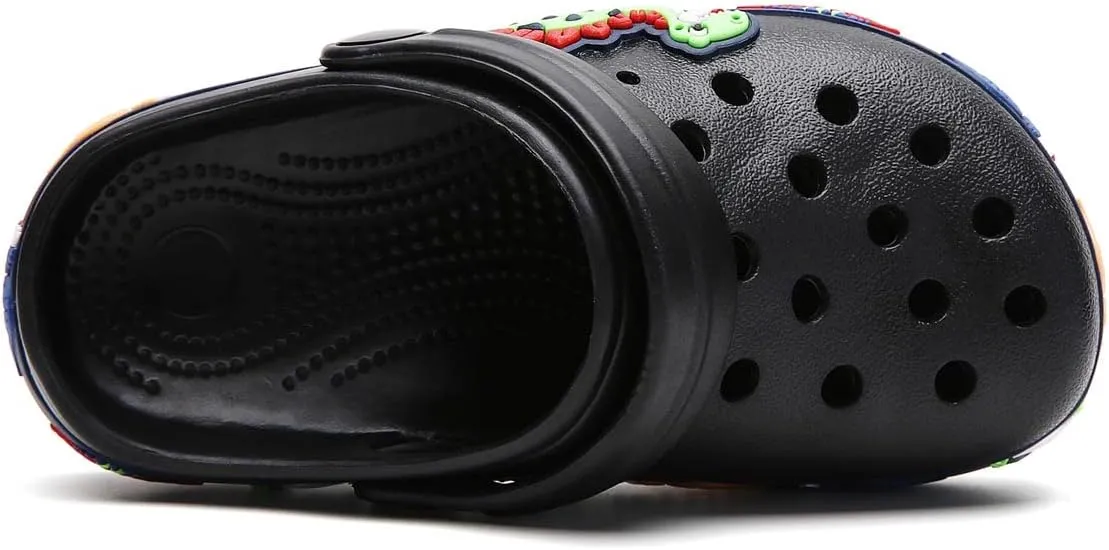 YUKTOPA Boys Girls Clogs Shoes Cartoon Slides Sandals Toddler Little Kid's Slip-on Garden Shoes Lightweight Beach Pool Shower Slippers