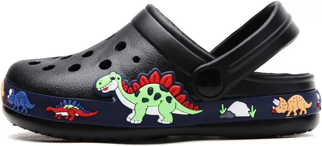 YUKTOPA Boys Girls Clogs Shoes Cartoon Slides Sandals Toddler Little Kid's Slip-on Garden Shoes Lightweight Beach Pool Shower Slippers