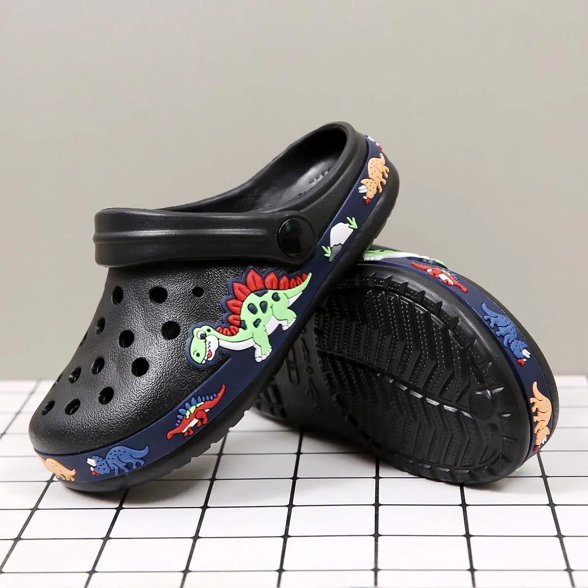 YUKTOPA Boys Girls Clogs Shoes Cartoon Slides Sandals Toddler Little Kid's Slip-on Garden Shoes Lightweight Beach Pool Shower Slippers